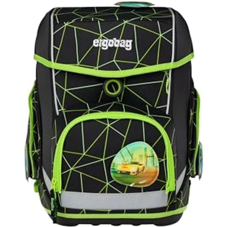 ergobag Schulranzen CyBär Race Cubo Set, funktionale Rückenpolsterung und ergonomisches Design, neu – Bild 2