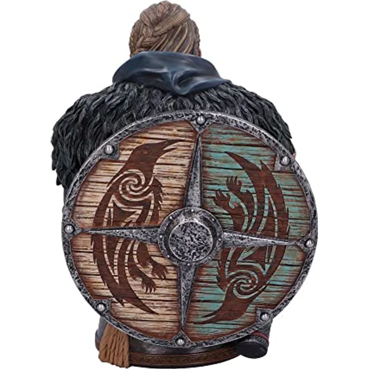 GED Busto Assassin's Creed Valhalla Eivor, 32cm handbemalte Sammelfigur mit Axt und Raven Clan-Schild – Bild 4