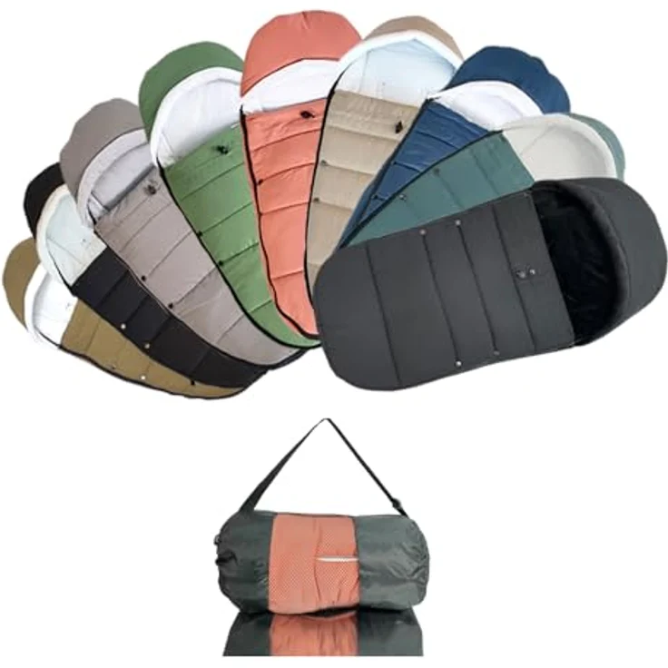 Brogtorl Universeller Kinderwagen-Fußsack, kompatibel mit Babyzen YOYO/YOYO2, Stokke YOYO3 & Bugaboo, wind- und kältesicher, verstellbare Länge, schwarz – Bild 1