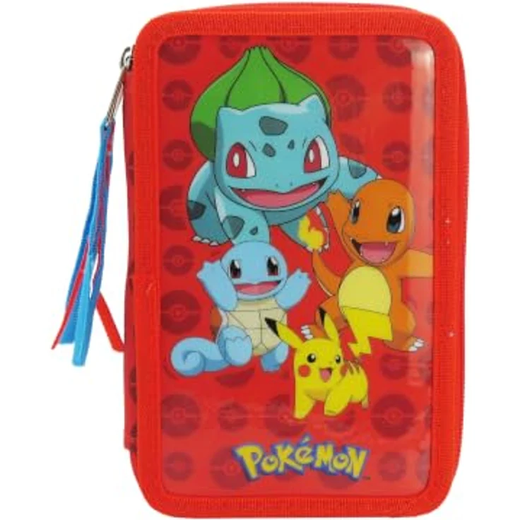 CYPBRANDS Pokémon-Federmäppchen, 3-stöckig mit 39 Teilen, Mehrfarbig, offizielles Produkt – Bild 2