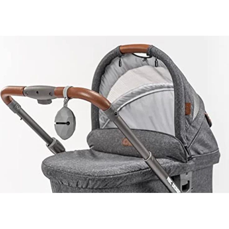 MiaMia Schnullerbox Set Silikon - 2x tragbare Schnullertasche für Kinderwagen, Aufbewahrungsbox für alle Schnuller Modelle, BPA-frei - Grau – Bild 5