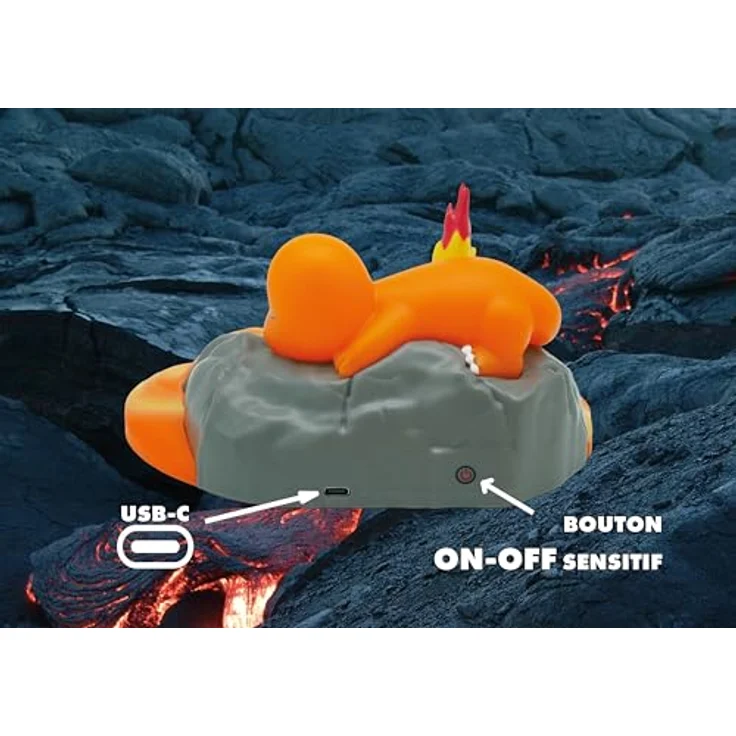 Teknofun Pokemon - Chamander LED Sammelfigur mit leuchtender Szenerie – Bild 9
