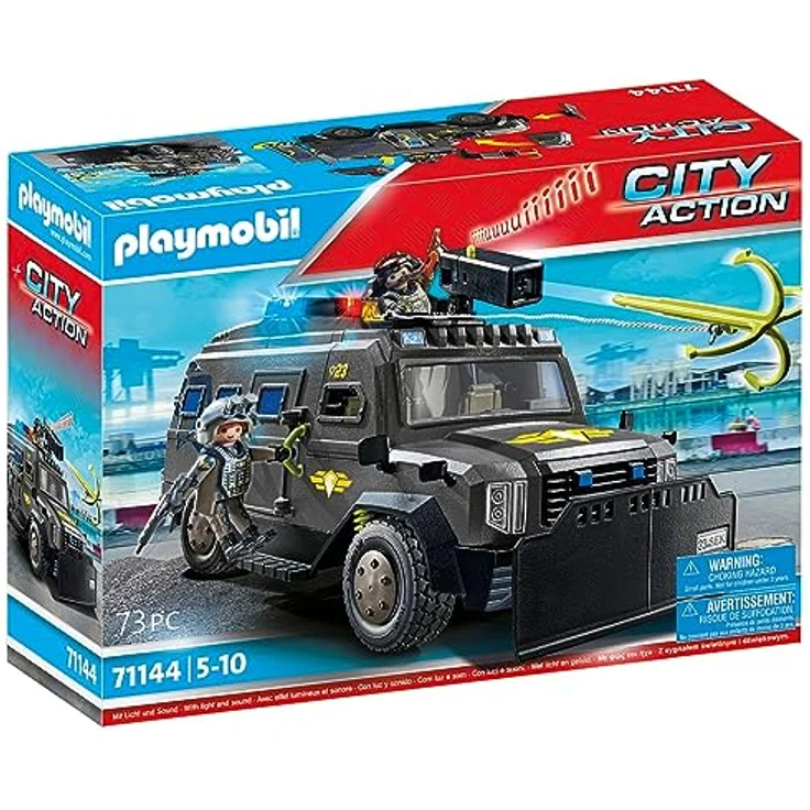 Playmobil® Konstruktions-Spielset SWAT-Geländefahrzeug (71144), City Action, (73 St), Made in Europe, mit Licht und Sound – Bild 2