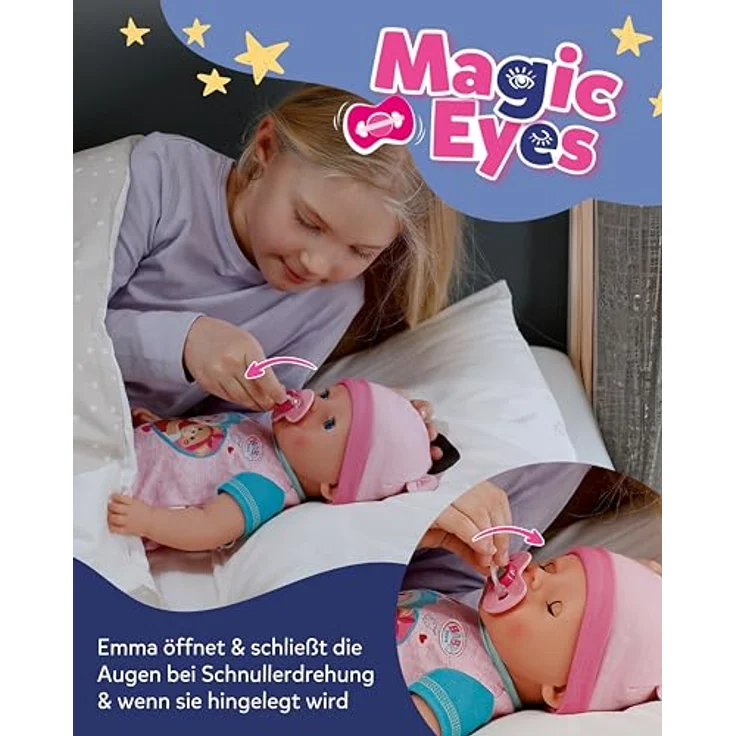 Baby Born Babypuppe Emma, 43 cm (Set, 11-tlg) mit magischem Teller und Zubehör – Bild 5