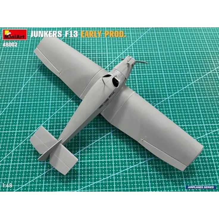 MiniArt 48002, 1:48 Junkers F13 frühe Produktion, detailreicher Plastik Modellbausatz zum Zusammenbauen, unlackiert – Bild 3