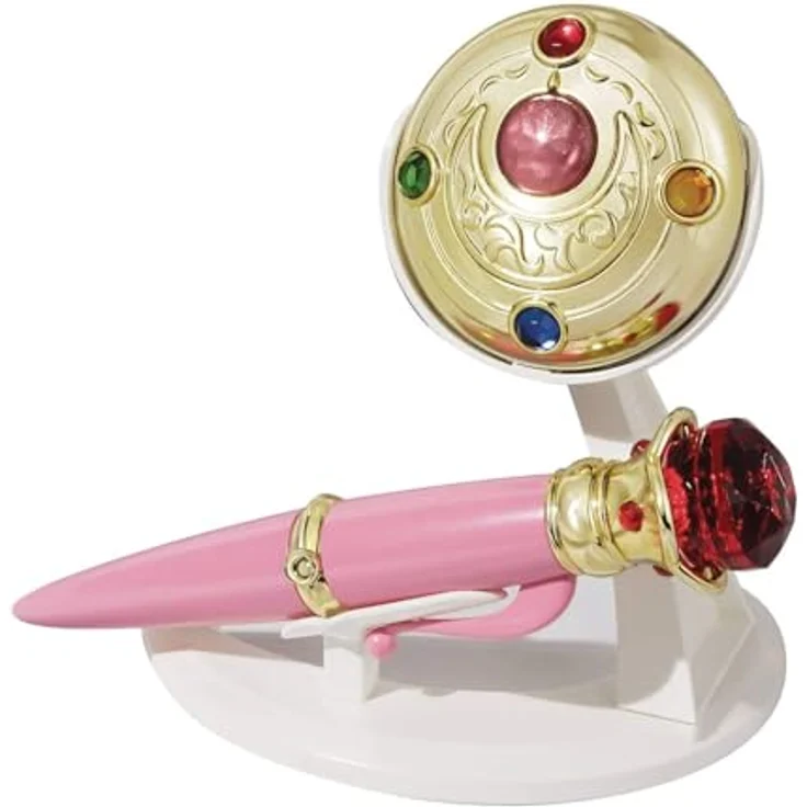 Bandai Sailor Moon Transformation Brooch & Disguise Pen Set, Brilliant Color Edition Replica mit LED-Leuchtfunktionen und Soundeffekten – Bild 1