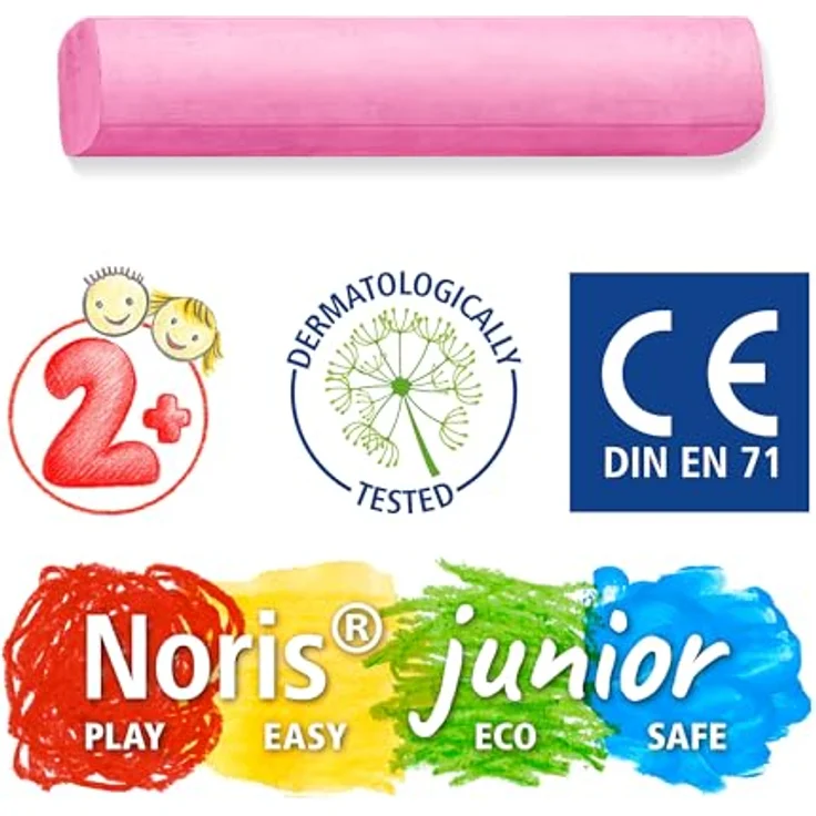 STAEDTLER Malkreide Noris Junior, 6er-Set Straßenmalkreide mit 20 mm Strichstärke, staubarm für Kinder ab 2 Jahren – Bild 5