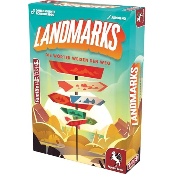 Pegasus Spiele Landmarks, Brettspiel mit robuster Konstruktion für die ganze Familie – Bild 3