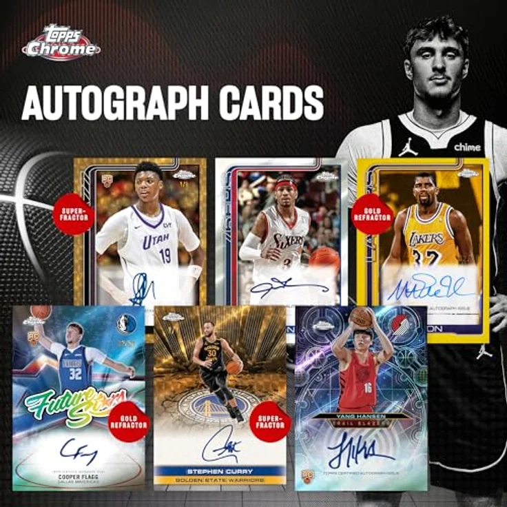 Topps 2025-26 Chrome Basketball Value Box, Sammelkarten-Set mit Refractors, Parallels und Rookies – Bild 8