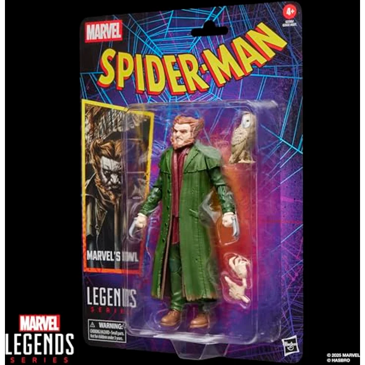 Marvel Legends Series Marvel’s Owl, 15 cm Action-Figur mit 3 Accessoires, von Spider-Man Comics inspiriert, beweglich – Bild 3