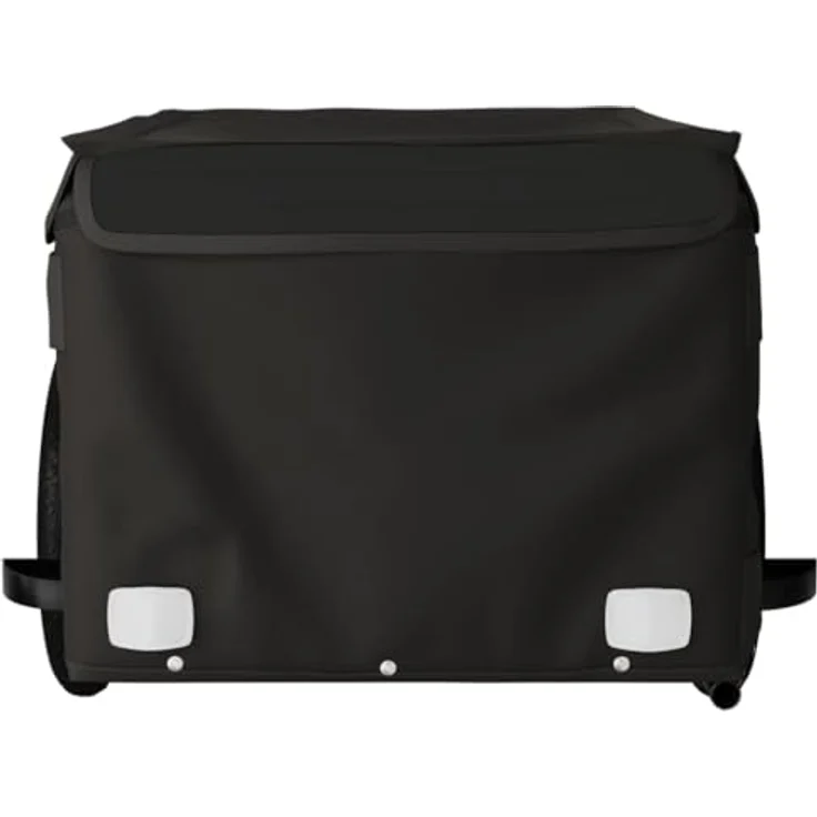 vidaXL Fahrradlastenanhänger Fahrradanhänger Schwarz 30 kg Eisen, Robustes Material aus Eisen, maximale Tragfähigkeit von 45 kg – Bild 6