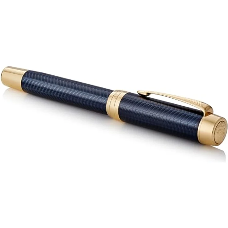 Parker Pen Duofold Prestige, luxuriöser Schreibstift mit 18-Karat Goldfeder, Schwarz – Bild 3