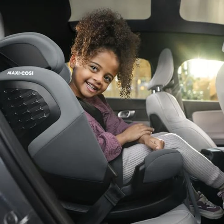 Maxi-Cosi Autokindersitz Emerald S i-Size - Tonal Black, Reboarder Kinder Autositz bis 36 kg, ab Geburt-12 Jahre & Isofix-Base – Bild 11