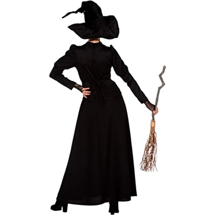 Metamorph Gothic Kleid Herrin (56), knöchellanges Kostümkleid mit Stehkragen und Messingknöpfen, 100% Polyester – Bild 6