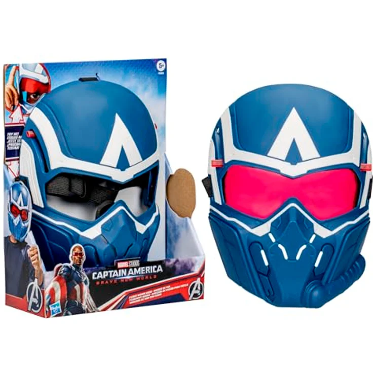 Marvel Studios Captain America Brave New World Flugsicht-Maske, Rollenspielartikel, blau – Bild 3