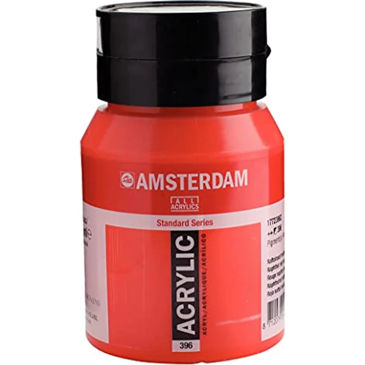 Amsterdam Standard Series Acrylfarbe, 500 ml Flasche, Naphtholrot Mittel 396, hohe Lichtechtheit, alkalibeständig, schnelle Trocknungszeit – Bild 1