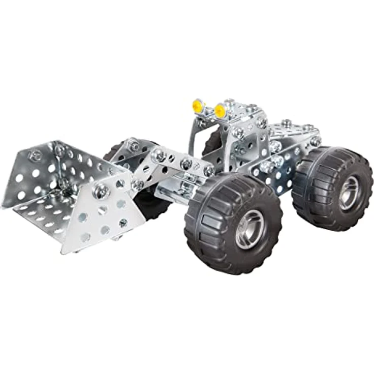 Eitech 00084 Metallbaukasten - Radlader, Modellfahrzeug mit 200 Bauteilen, Baustellenfahrzeug Modellbausatz, Konstruktionsspielzeug für Kinder ab 8 Jahren – Bild 4