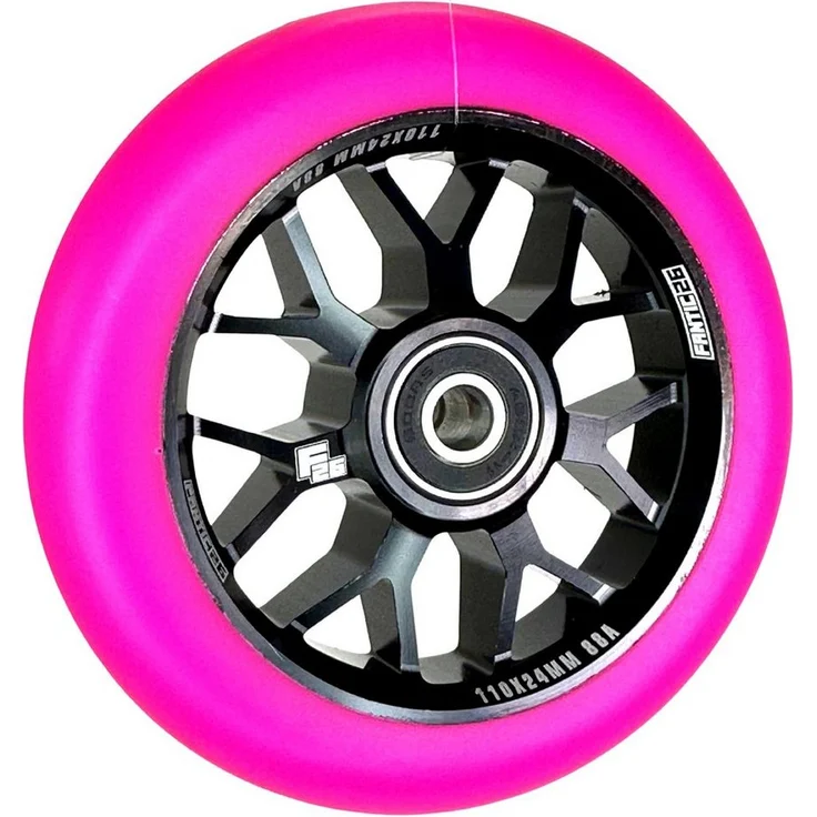 Fantic26 Stuntscooter Spy7 Stunt-Scooter Rolle 110mm Abec11 Schwarz/Pu Pink – Bild 1