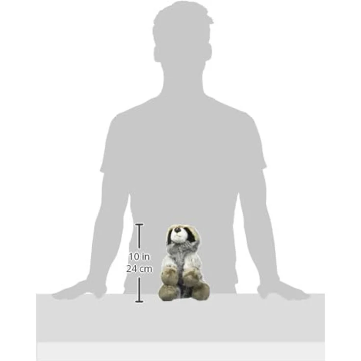 Animigos Plüschtier Waschbär, Stofftier im realistischen Design, kuschelig weich, ca. 23 cm groß – Bild 5