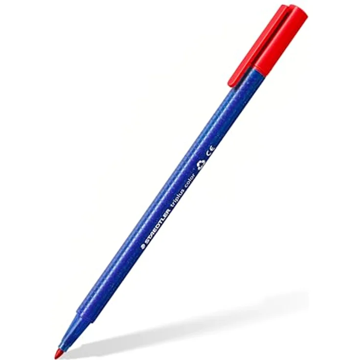 STAEDTLER Federtasche Fasermaler triplus color, gefüllt mit 20 sortierten Farben, Lederoptik, hellgraues Futter, 600D Polyester – Bild 5