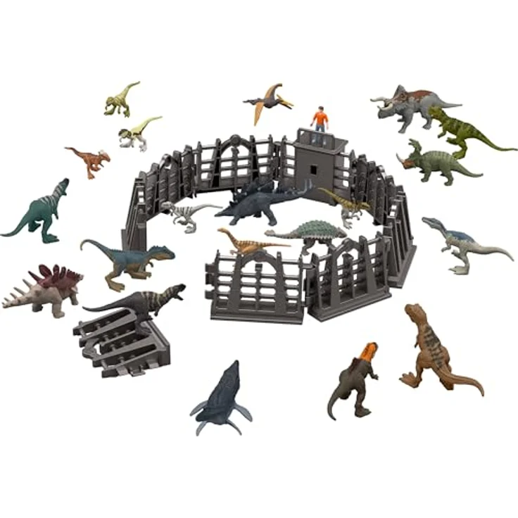 Mattel Jurassic World: Der Chaostheorie Adventskalender, 24-tägige Dinosaurier-Spielzeugüberraschungen für Kinder ab 3 Jahren – Bild 2