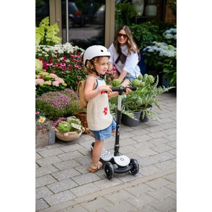 MoMi SAN 2-in-1 3-Rad-Kinderroller, höhenverstellbarer Lenker 60/66/72 cm, klappbar, LED-Räder, ABEC-7, Trittbremse, 2,7 kg – Bild 10