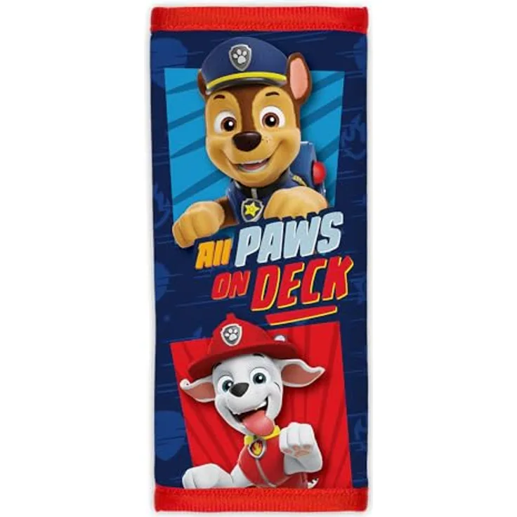 Seven Polska Kinder Sicherheitsgurt Cover, Gurtpolster mit Paw Patrol Design, Blau, Marshall & Chase