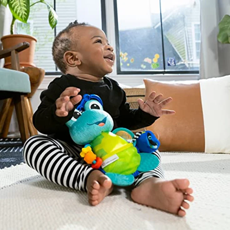 Baby Einstein Neptune, sensorisches Kuscheltier mit Plüschaktivität, knisternde Geräusche und kontrastreiche Farben, abwischbar – Bild 15
