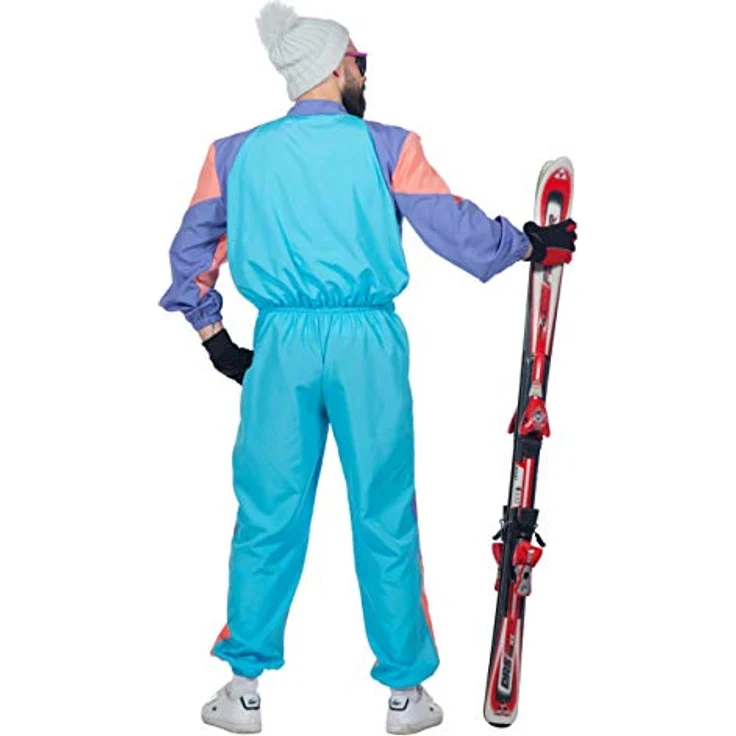 Wilbers Vintage Ski Overall (58), Retro Ski Dress für Themenpartys und Aprés-Ski-Events, 100% Polyester, bunte Farben – Bild 5