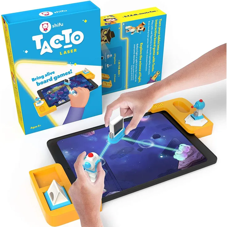 PlayShifu Tacto Laser, Lernspiel zur Erforschung der Lichtwissenschaft mit 7 Figuren und interaktivem Gameplay für 1-2 Spieler