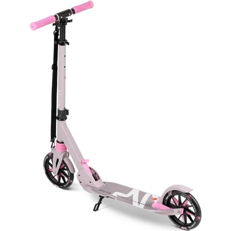 Movino Cityroller MOVINO CITY LIGHT, Scooter mit Stoßdämpfer, 180-mm-LED-Rollen, max. 100kg Traglast, höhenverstellbar, klappbar – Bild 3