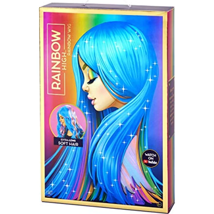Rainbow High Perücke 45.72cm - Weiches, extra langes Haar für Rollenspiele - Glam Dress-Up Accessoire für Mädchen - Regenbogen – Bild 5