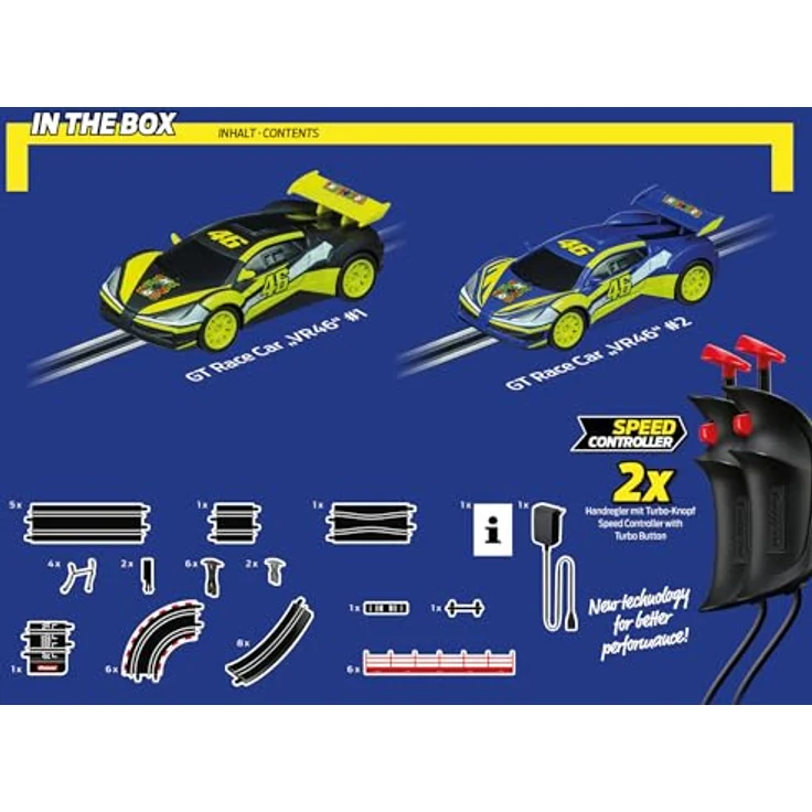 Carrera GO!!! VR46 Ultimate Racing Rennbahn-Set, Rennbahn mit lizensierten Slotcars für 2 Spieler, für Kinder ab 6 Jahren & Erwachsene, inklusive GT Race Car "VR46" – Bild 5