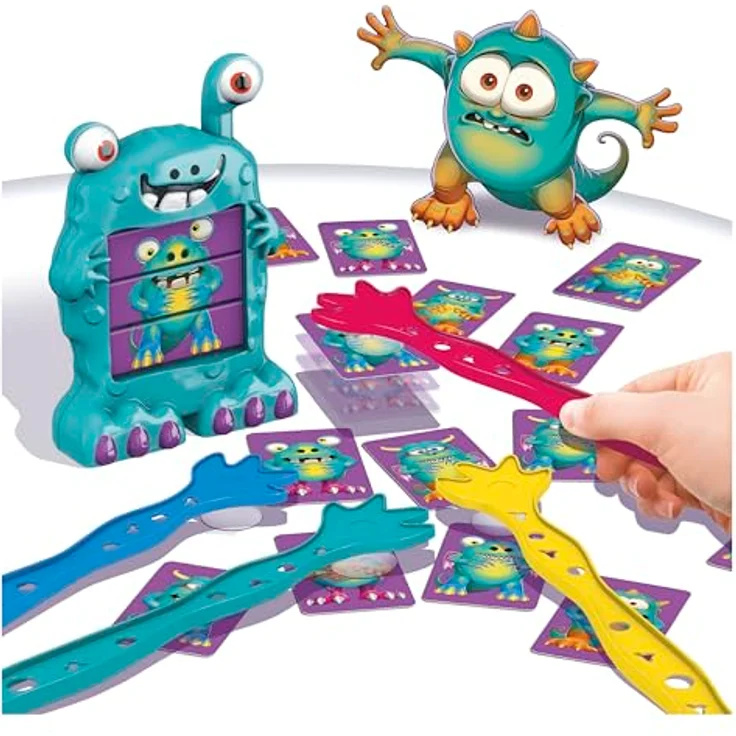 Educa Monsterjagd 18861, Brettspiel für 2-4 Spieler ab 5 Jahren, mehrfarbig, Spieldauer 10 Minuten – Bild 2
