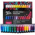 Mont Marte Premium Acrylfarben Set, 48 Tuben à 36ml, brillantelichtechte Farben mit großer Deckkraft, ideal für Acrylmalerei