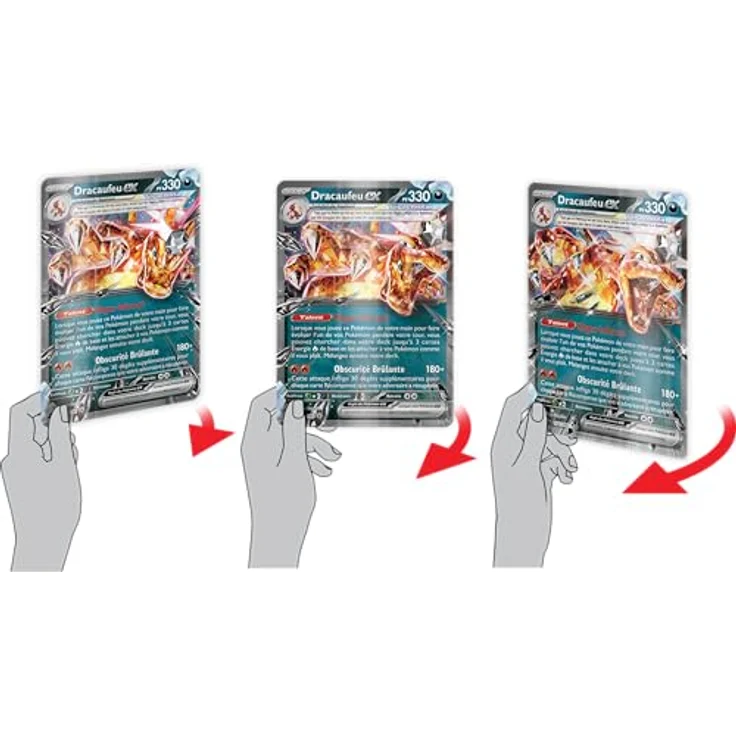 Asmodee Pokémon : Coffret Collection spé Dracaufeu-ex, inklusive Foil-Promokarte Charizard ex, zwei Foil-Karten Charmander und Charmeleon, fünf Booster Packs und oversized lenticular Karte – Bild 7