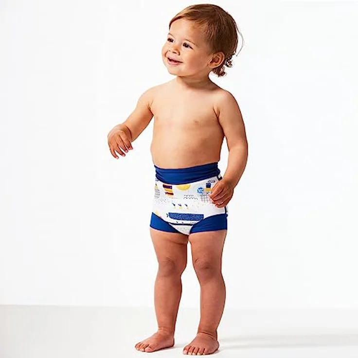 Splash About Baby-Mädchen Happy Schwimmwindel and Toddler Swim Nappy, Tug Boats, 12-24 Monate – Bild 4