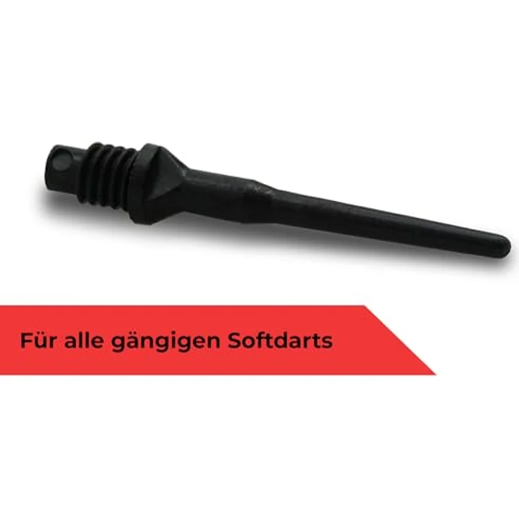 Karella Profi Dartspitzen Keypoint-Special, 1000 Stück, extrem formstabile 2BA Gewinde, Soft Tips in schwarz, rot, blau, weiß, Made in Germany – Bild 5