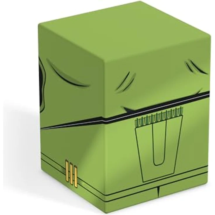 Ultimate Guard Squaroes Boulder 100+, Deck-Box für bis zu 100 Double-Sleeve Sammelkarten, aus 78% nachwachsenden Rohstoffen, Grüner Pfeil – Bild 3