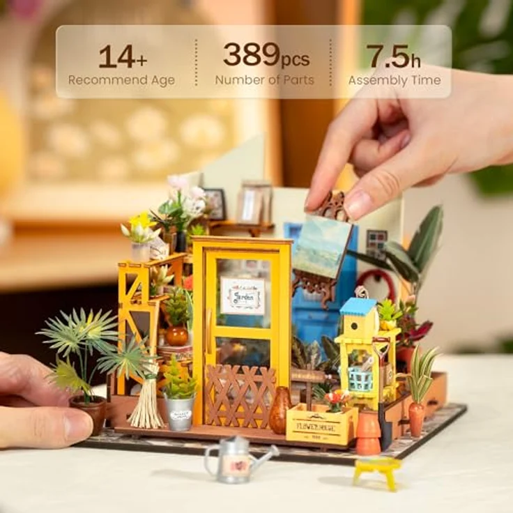 Rolife DIY Miniatur Puppenhaus Kit 1:24 Gewächshaus Mini Haus Möbel Frauen Mädchen Geburtstag Geschenk Weihnachten Valentinstag – Bild 4
