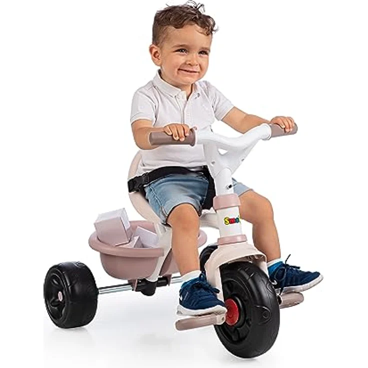 Smoby Dreirad Be Fun Rosa, Mitwachsendes Dreirad mit Sicherheitsgurt und ergonomischem Sitz – Bild 5