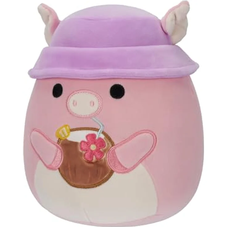 Squishmallows SQCR05382 - Peter das rosa Schwein mit Fischerhut 19 cm, offizielles Jazwares Plüsch, superweiches Kuscheltier – Bild 2