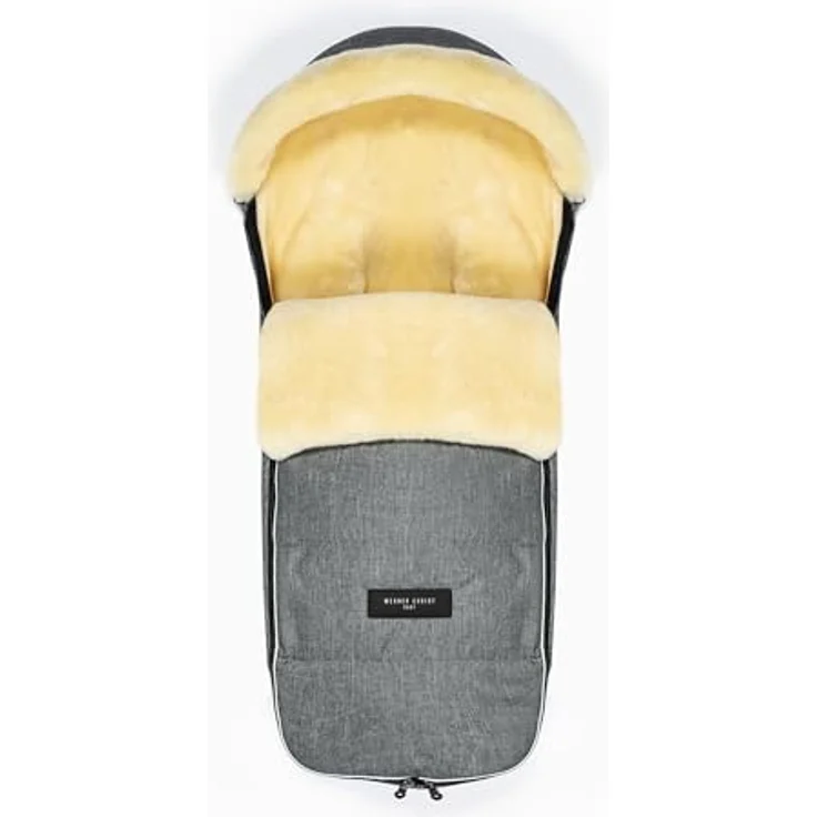 Werner Christ Lammfell-Fußsack LADIS - für kleine Reisebuggys, medizinisches Lammfell, grau-meliert – Bild 1