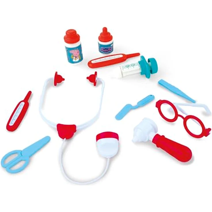Chicos 87020 Pig Peppa Wutz Medizinischer Spielzeugkoffer Imitation Set für Kinder Inklusive 10 Zubehörteilen +3 Jahre – Bild 4