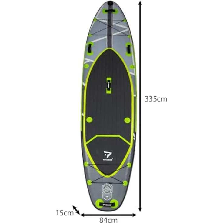 TRIZAND SUP Board 335 cm, Komplettset mit Sitz, Paddel, Pumpe & Zubehör – stabiles, aufblasbares SUP für Anfänger & Fortgeschrittene – robustes Multilayer-PVC, Kajak-Umwandlung möglich – Bild 2