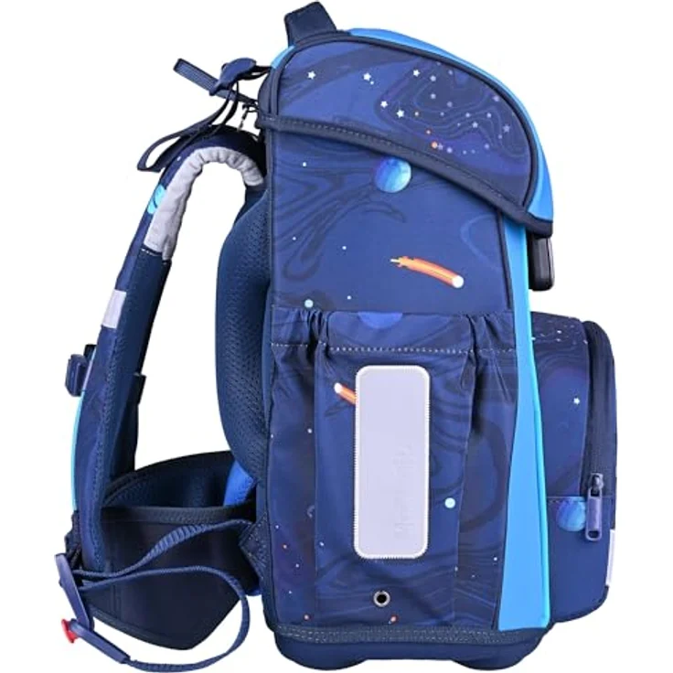 McNeill Schulranzen Bravo (8-tlg), Polyurethan, Space, 21 l Volumen, mit Beckengurt und Rückenpolsterung – Bild 5