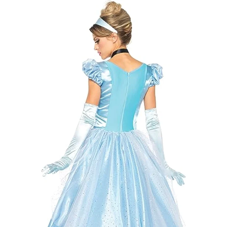 Leg Avenue Cinderella Classic, Kostüm-Set mit satinballkleid und Tüll, Größe M – Bild 4