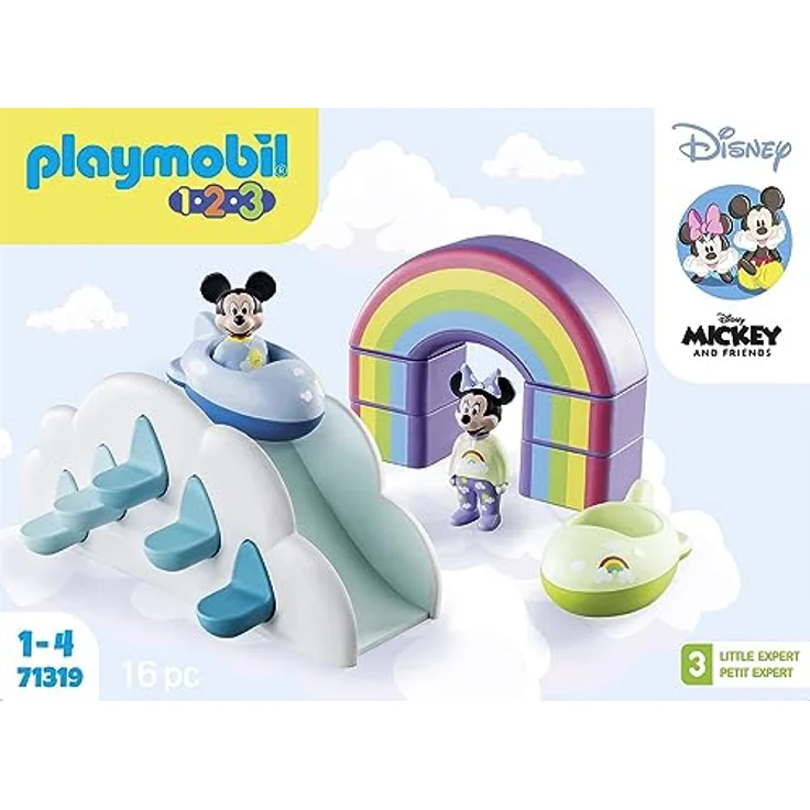 PLAYMOBIL 71319 1.2.3 & Disney: Mickys Minnies Wolkenhaus Spielset mit kreativen Kombinationsmöglichkeiten, Mehrfarbig – Bild 4