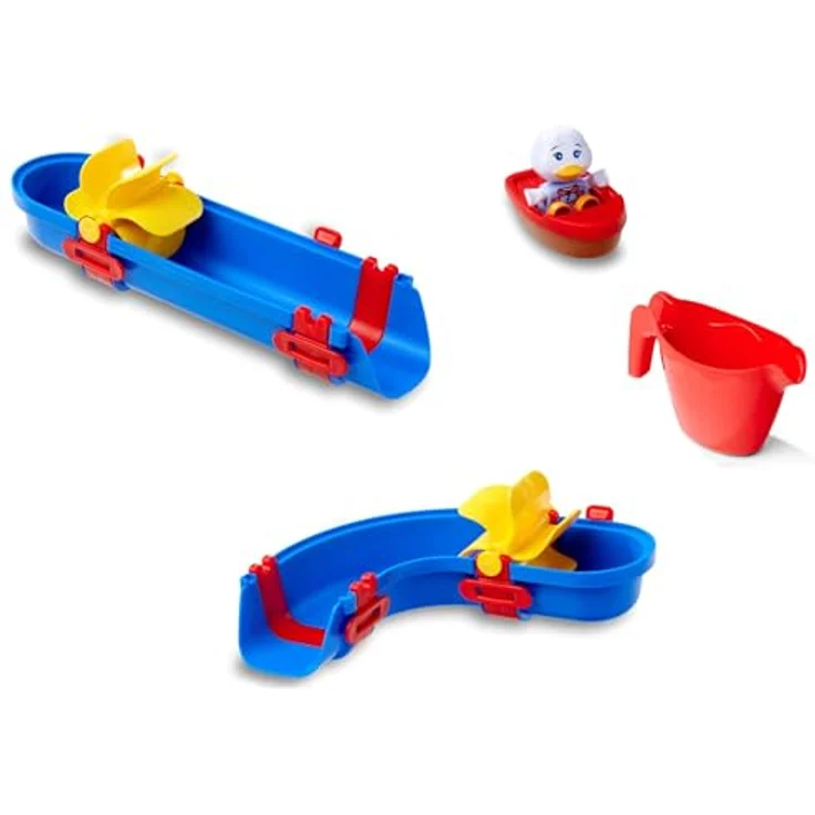 AquaPlay Sploshy Cascade Badewannenspielzeug - Wasserspielzeug für Kinder ab 1,5 Jahre - Spielzeug-Wasserbahn mit Rutsche & Boot inkl. Saugnäpfe, hergestellt in Deutschland – Bild 1