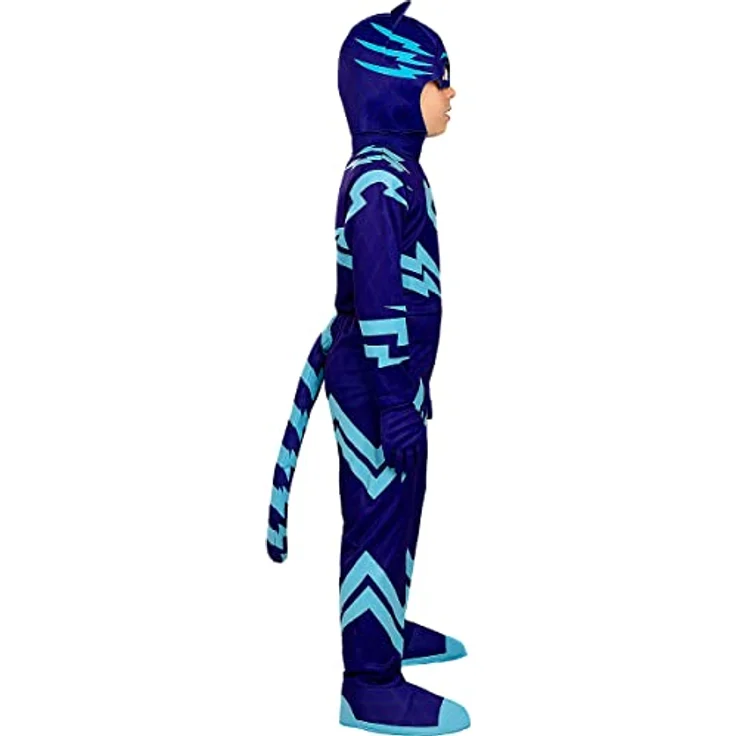 Funidelia | Catboy PJ Masks Kostüm deluxe für Jungen - Blaues Zeichentrickfilm Kostüm - Größe 7-9 Jahre - Mit Schwanz und Augenmaske – Bild 5